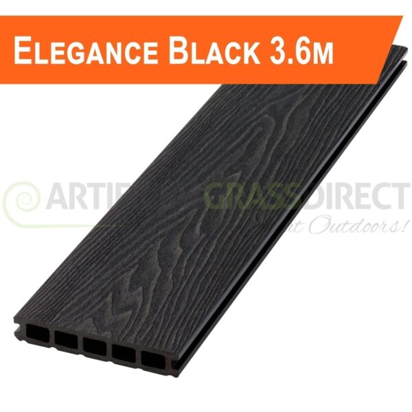 Elegance Black Composite Decking 3.6m