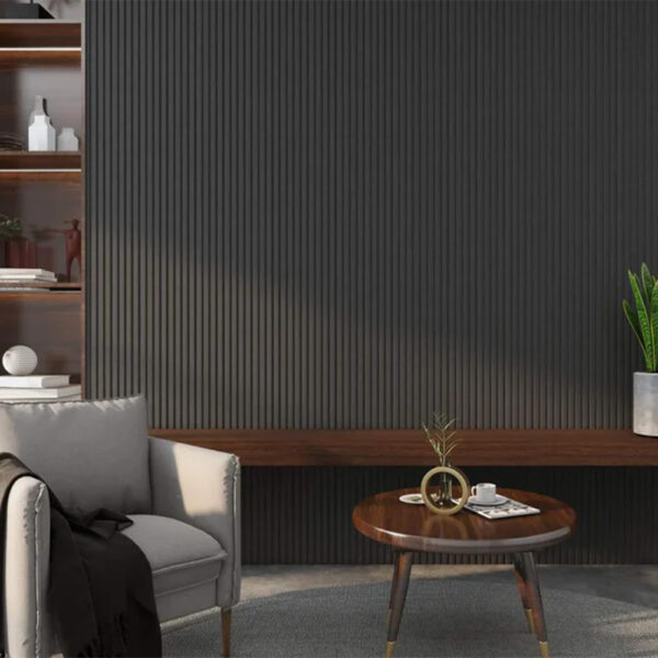 Black Acoustic Wood Wall Panel - Image 3